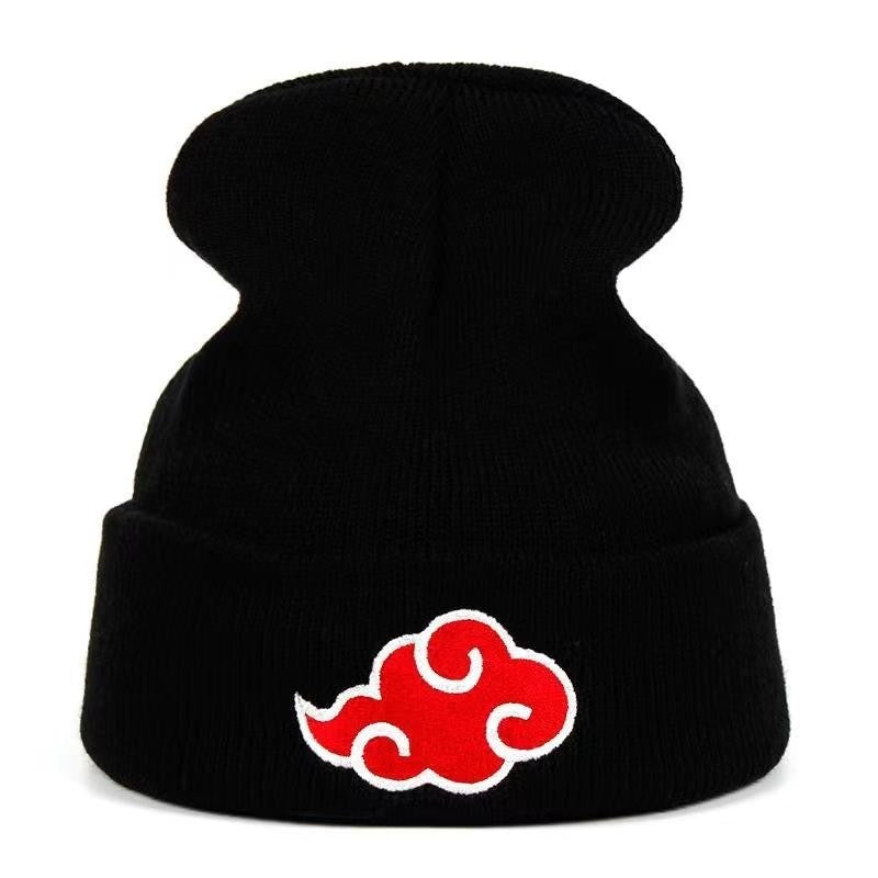 Men's Cloud Embroidered Knitted Beanie Anime Hat