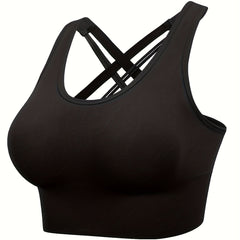 Criss Cross Back Sports Bra Fitness Workout Bra Women's Lingerie