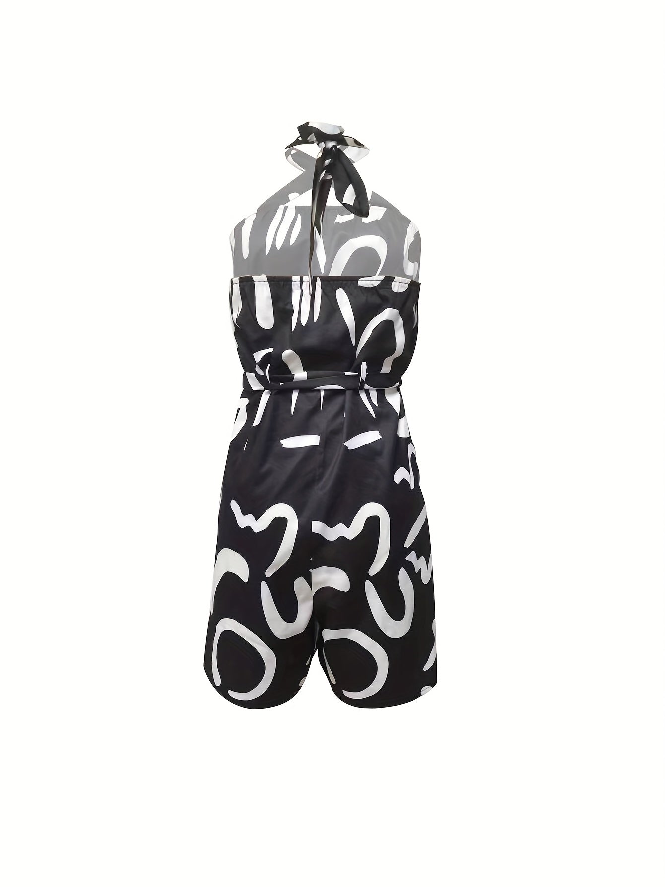 Casual Sleeveless Belted Romper Jumpsuit