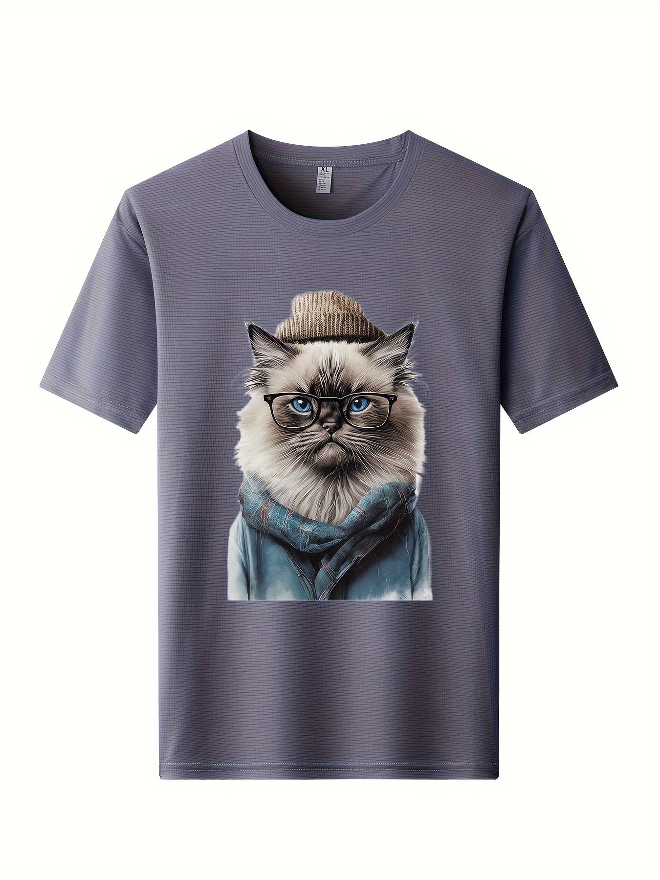 Skeleton Motorcycle Print Men's Quick Dry T-shirt
