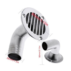 316 Stainless Steel Boat Deck Drain Scupper 90 Degree 32MM Yacht Replacement