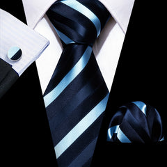 Barry Wang Stripe Necktie Set