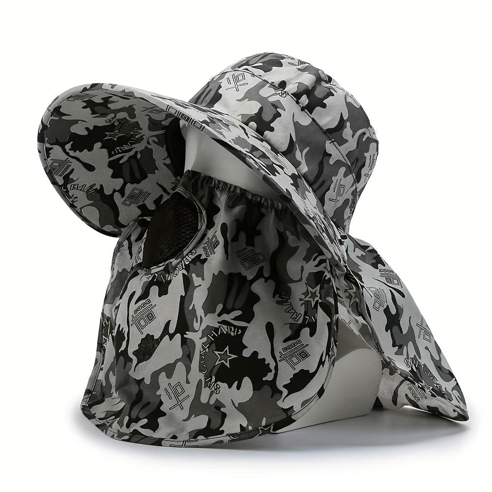 Camouflage Sunscreen Hat Fishing Outdoor Sunshade Hiking Shawl Hat