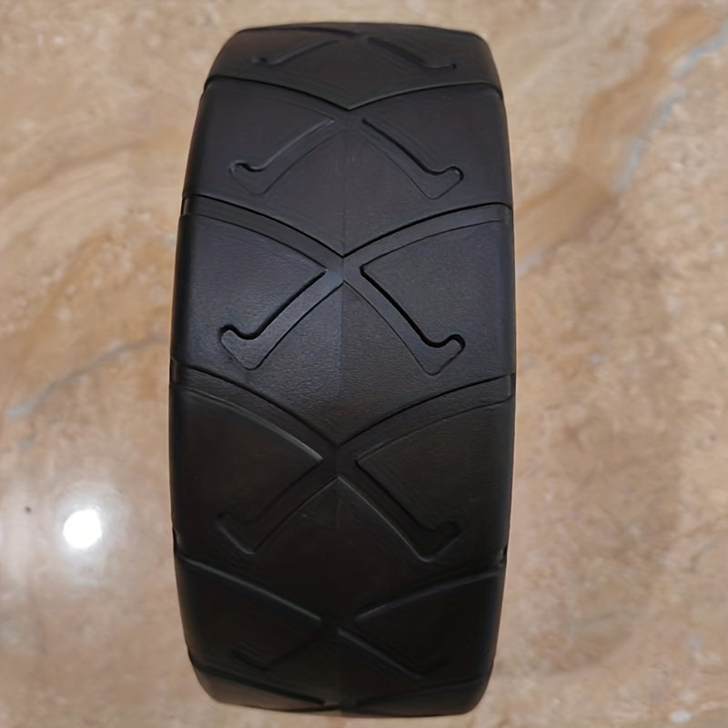 Hand Trailer Wheel 8-Inch Black Solid Rubber Replacement Tire