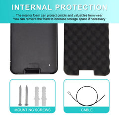 Key & Dial Lock Box Nightstand Car Travel Dial Lock