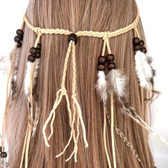 Bohemian Style Faux Feather Headband Indian Style Hair Accessory