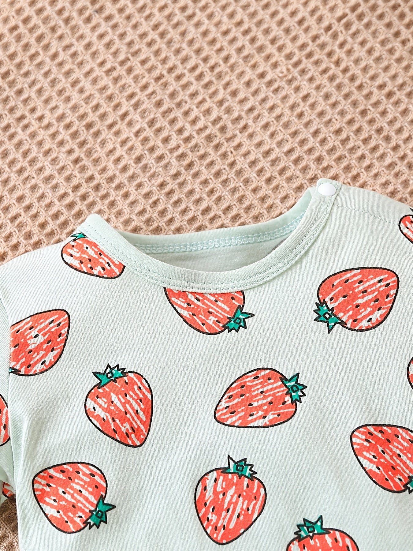 Cute Strawberry Jumpsuit for Baby Girls
