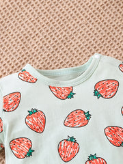 Cute Strawberry Jumpsuit for Baby Girls
