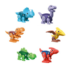 Kids Dinosaur Building Toy Set with Screws Educational Gift