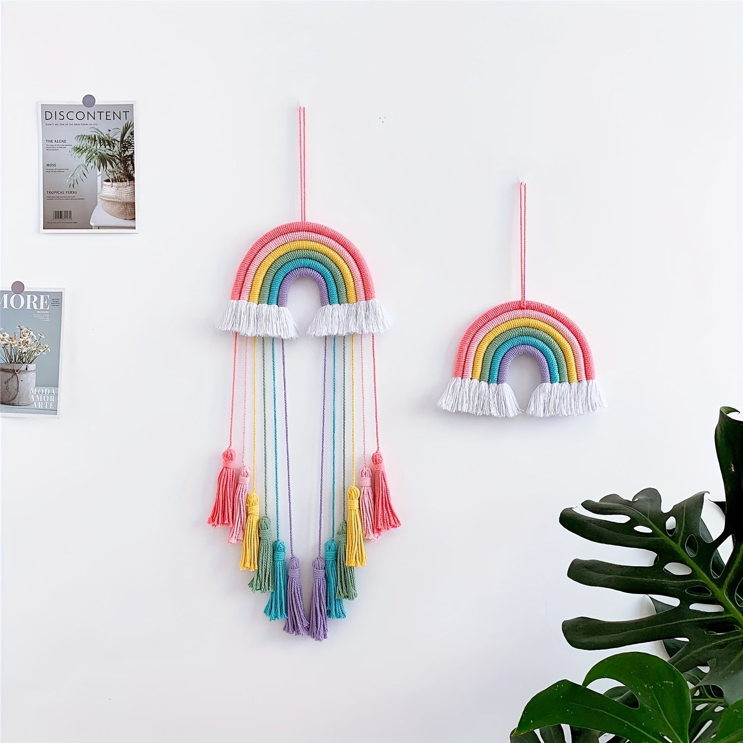 Macrame Rainbow Wall Hanging for Boho Decor