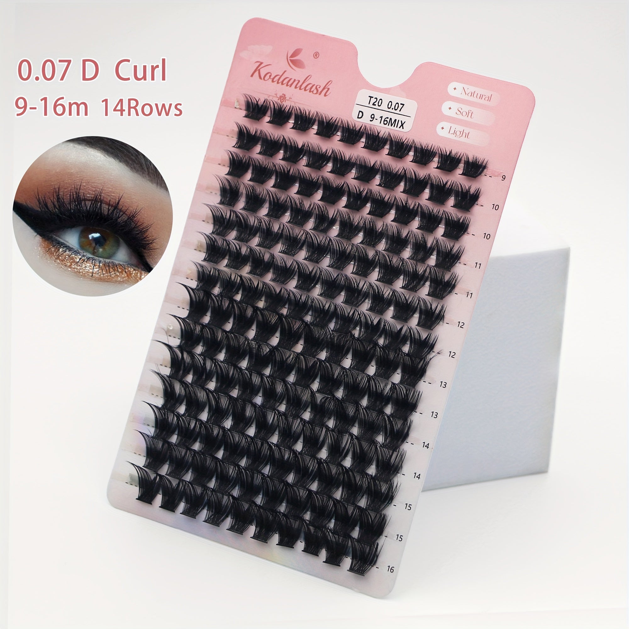 140pcs Cluster Lashes DIY Eyelash Extension Kit D Curling Lashes Glue Bond Seal