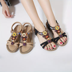 Boho Style Open Toe Sandals for Girls Lightweight Comfortable Anti Slip Sandals
