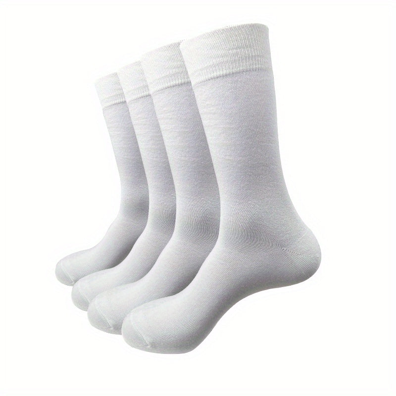 4 Pairs Men's Casual Sweat Absorbent Breathable Socks