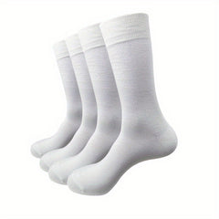 4 Pairs Men's Casual Sweat Absorbent Breathable Socks
