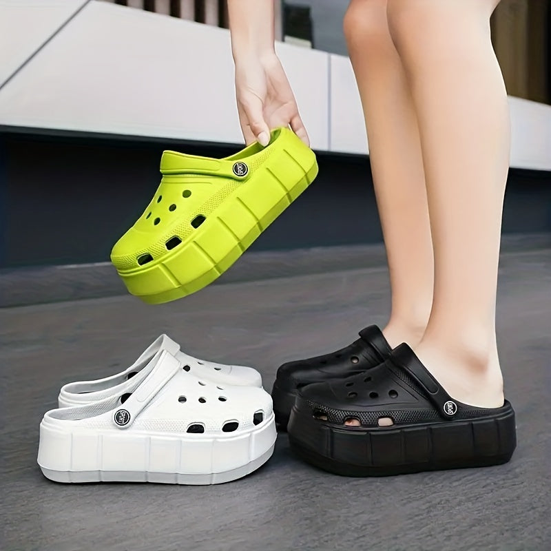 Women's Closed Toe Slip On Platform Clogs Comfortable Shoes