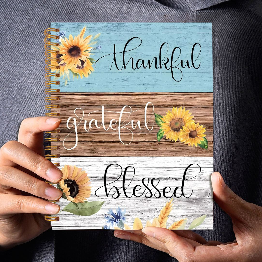 Thankful Sunflower & Bible Verse Notebook 5x8 Writing Journal