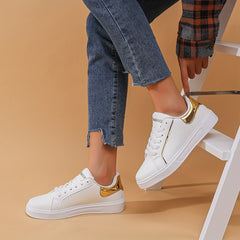 Casual Non Slip Skate Shoes Flat Lace Up Sneakers