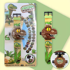 Dinosaur 3D Projector Watch Toy - 24 Patterns Creative Digital Wrist Watch