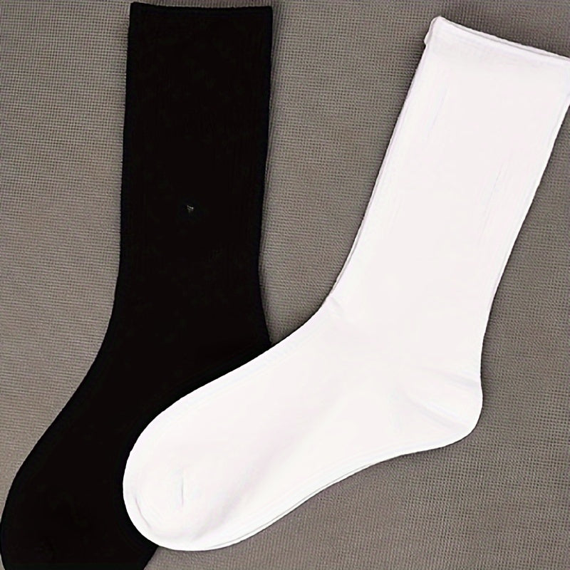 2 Pairs Men's Athletic Cycling Socks Comfortable Crew Sweat Absorbing