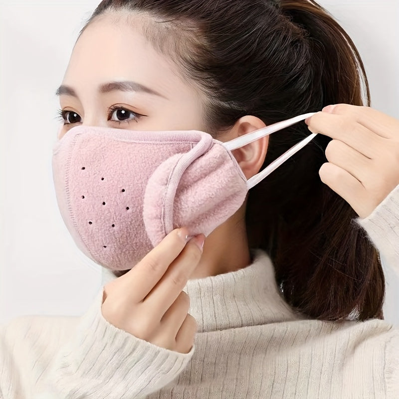 2026 Winter Breathable Mask & Ear Muffs Windproof Reusable for Outdoor Sports