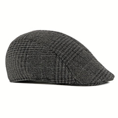 Men's Classic Newsboy Hat Vintage Flat Cap Ivy Cabbie Driving Hat Winter Warm