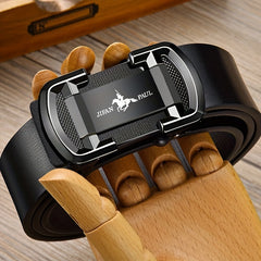 Men's PU Leather Belt Automatic Buckle Groomsmen Business Suit