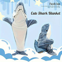 Creative Shark Sleeping Bag Flannel Warm Soft Outdoor Travel Gift
