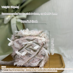 DIY Hand Mixed Line Mohair Yarn For Knitting Crochet Tassel Blend Yarn 50g