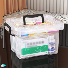 Clear Portable Storage Case Large Capacity Medicine Storage Box