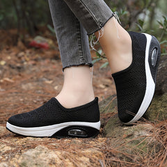 Women's Air Cushion Slip on Walking Shoes Mesh Chunky Sneakers