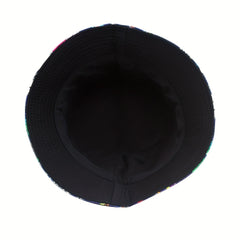 Skull Mushroom Print Bucket Hat Men's And Women's Outdoor Sunshade Hat