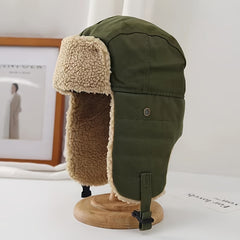Winter Cycling Skiing Hat Warm Trapper Hat With Earflaps