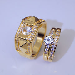 Classic Couple Ring European And American Party Engagement Wedding Jewelry