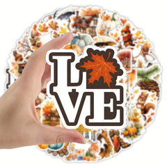 50pcs Autumn Landscape Graffiti Stickers for Laptop Helmet Water Cup