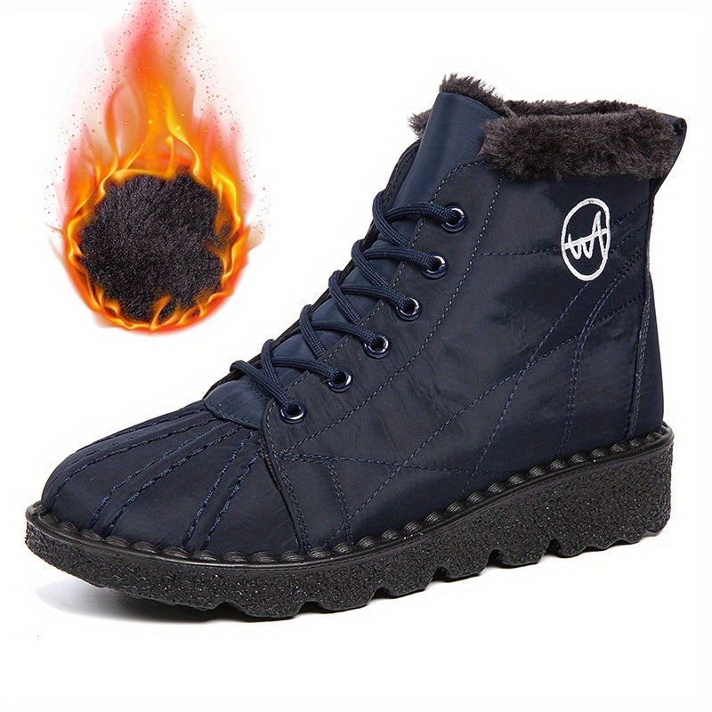 Women's Waterproof Snow Boots Warm Non slip Medium Tube Snow Boots