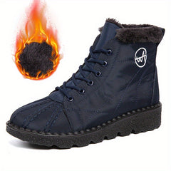 Women's Waterproof Snow Boots Warm Non slip Medium Tube Snow Boots