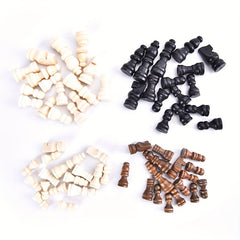 32pcs Wooden Chess Pieces International Word Chess Set Chess Game Accessories