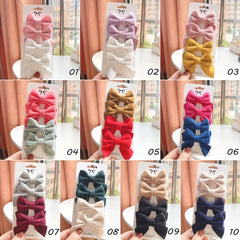 4pcs Baby Girls Bowknot Hair Clips Princess Headwear
