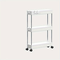 Floor Mounted Mobile Small Cart with 3-4 Layer Shelf