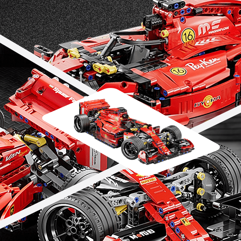 1163pcs Building Block Off Road Racing Car Red