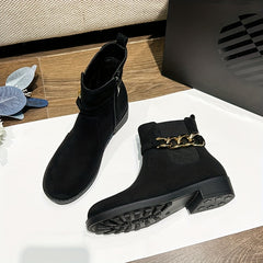 Vintage Girls Zipper Boots Non Slip Indoor Outdoor Travel Autumn Winter