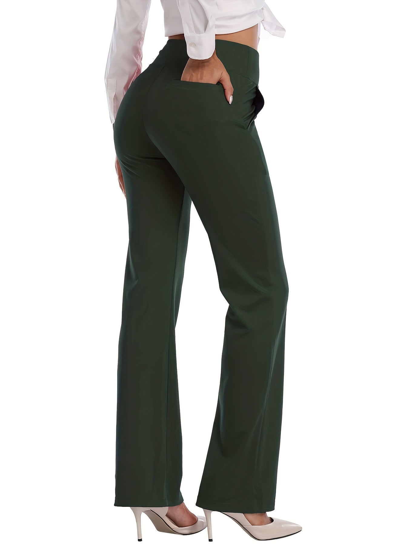 High Waist Flared Trousers Sports Fitness Yoga Running Trousers