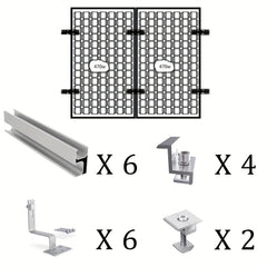 Solar Bracket Brick Roof Mounting Kit Extended Photovoltaic Mounting Rail