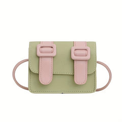 Block Shoulder Bag Small Square Bag For Girls