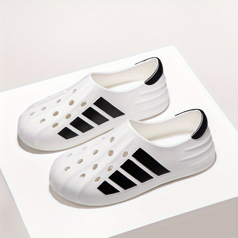 Men's Striped Foam Clogs Summer Beach Sandals