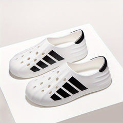Men's Striped Foam Clogs Summer Beach Sandals