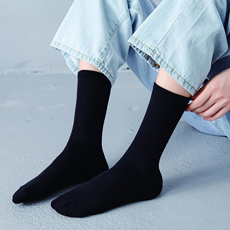 Breathable Crew Socks 8 Pairs for Women