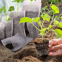 100pcs Biodegradable Grow Bags for Plants Non Woven Nursery Bags