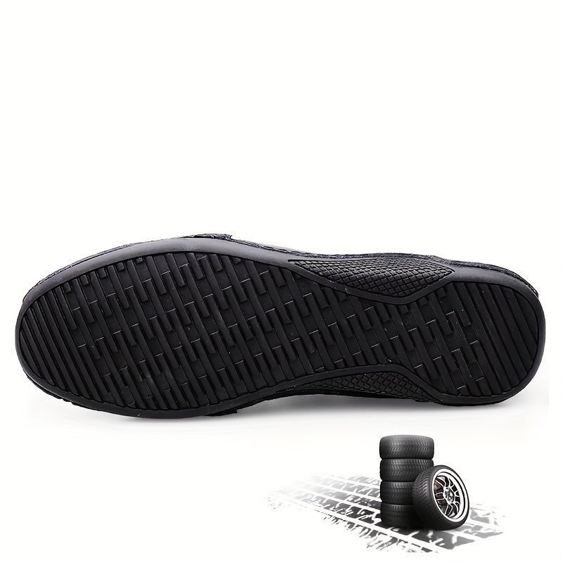Men's Striped Lace Up Casual Shoes Wear resistant Non Slip Sneakers
