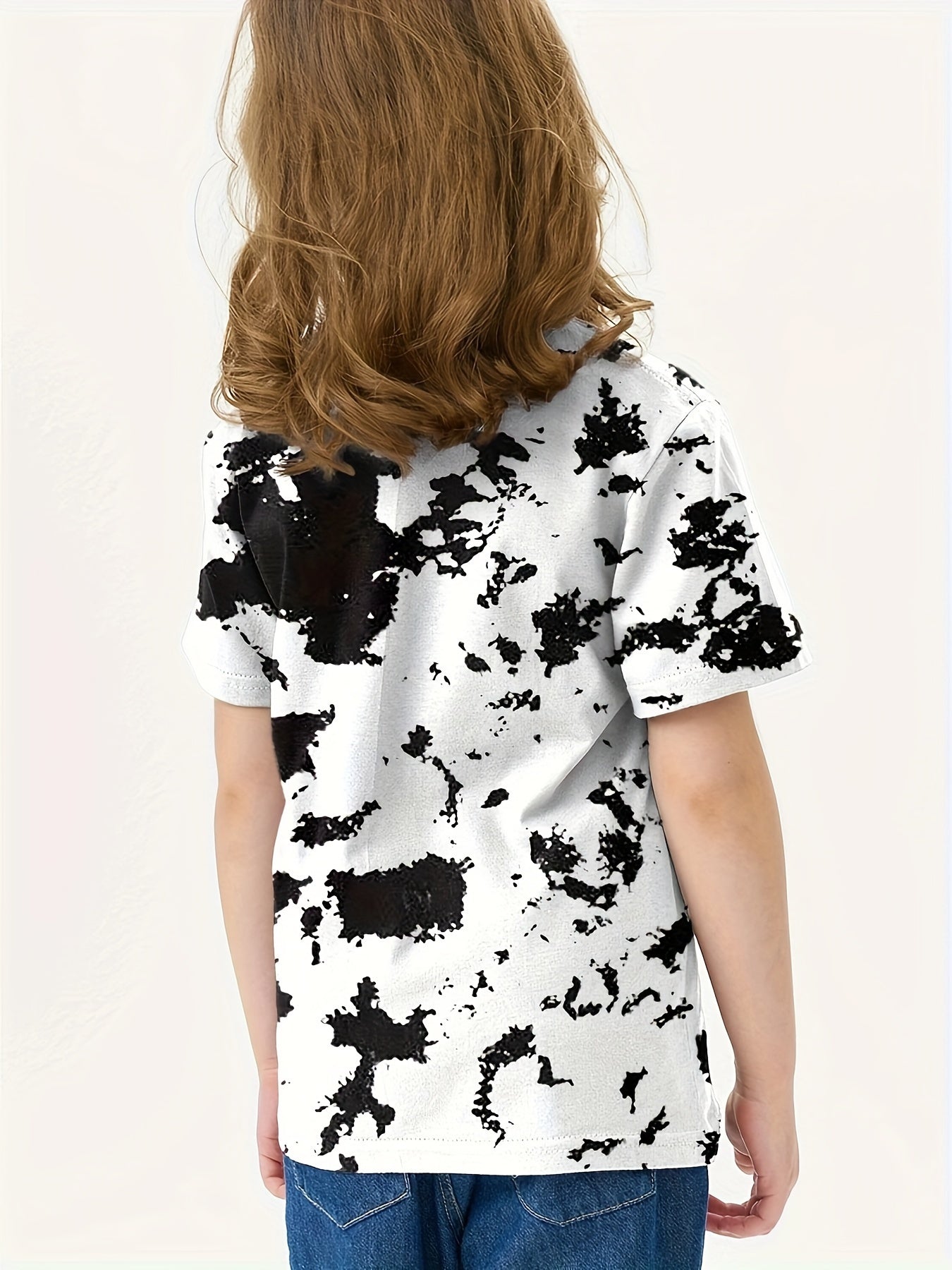 Girls KIDLIFE & Ink Print Crew Neck Short Sleeve T shirt